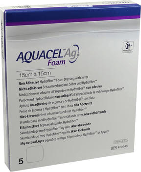 ConvaTec Aquacel Ag Foam nicht adhäsiv 15 x 15 cm (5 Stk.)