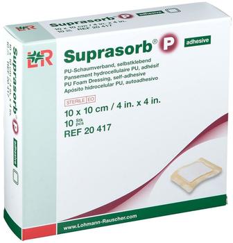 Lohmann & Rauscher Suprasorb P 10 x 10 cm PU-Schaumverband Klebend Steril (10 Stk.)