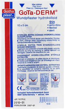 Gothaplast Gotha-Derm Hydrokolloides Pflaster 10 x 5 cm