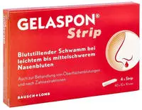 Gelaspon Strip 1x1x4 cm Gelatineschwamm 4 St