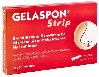 Bausch & Lomb Gelaspon Strip 1x1x4 cm Gelatineschwamm (4 Stk.)