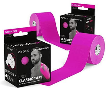 Kintex Kinesiologie Tape Classic 5cm x 5m pink Rollen (2 Stk.)