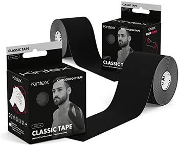 Kintex Kinesiologie Tape Classic 5cm x 5m schwarz Rollen (2 Stk.)