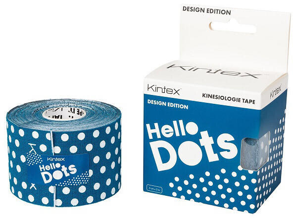 Kintex Kinesiologie Tape Design Edition Hello Dots blau 5cm x 5m