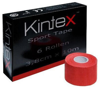 Kintex Sport Tape 3,8cm x 10m rot unelastisch Rollen (6 Stk.)