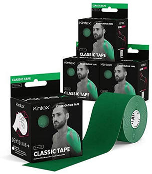 Kintex Kinesiologie Tape Classic 5cm x 5m grün Rollen (4 Stk.)