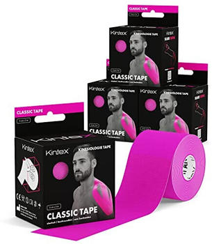 Kintex Kinesiologie Tape Classic 5cm x 5m pink Rollen (4 Stk.)
