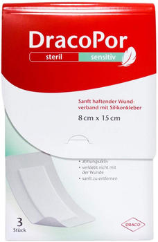 Dr. Ausbüttel Dracopor sensitiv 8x15 cm steril mit Silikonkleber (3 Stk.)