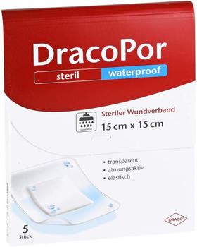 Dr. Ausbüttel DracoPor waterproof Wundverband 15x15 cm steril (5 Stk.)