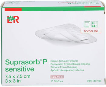 ACA Müller Suprasorb P Sensitive Pu-Schaumv.bor.lite 7.5x7.5 (10 Stk.)