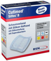 Cutimed Siltec B Schaumverb.15x15 cm m.H 12 St