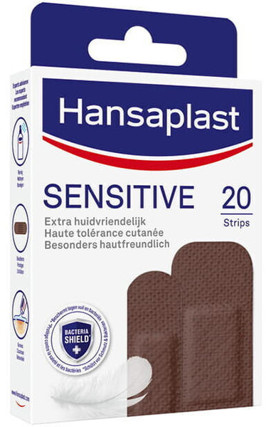 Hansaplast Sensitive Pflasterstrips hautton dark (20 Stk.)