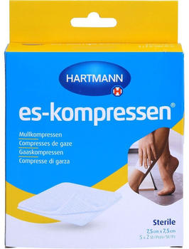Hartmann ES-KOMPRESSEN steril 7,5x7,5 cm 8fach 17fädig (5x2 Stk.)