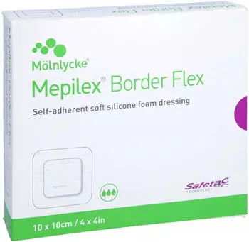 M&ouml;lnlycke MEPILEX Border Flex Schaumverb.haft.10x10 cm (10 Stk.)