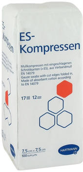 1001 Artikel Medical ES-Kompressen unsteril 7,5x7,5 cm 12-fach (100 Stk.)