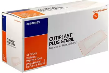 Smith & Nephew Cutiplast Plus steril 10x19,8 cm Verband (55 Stk.)