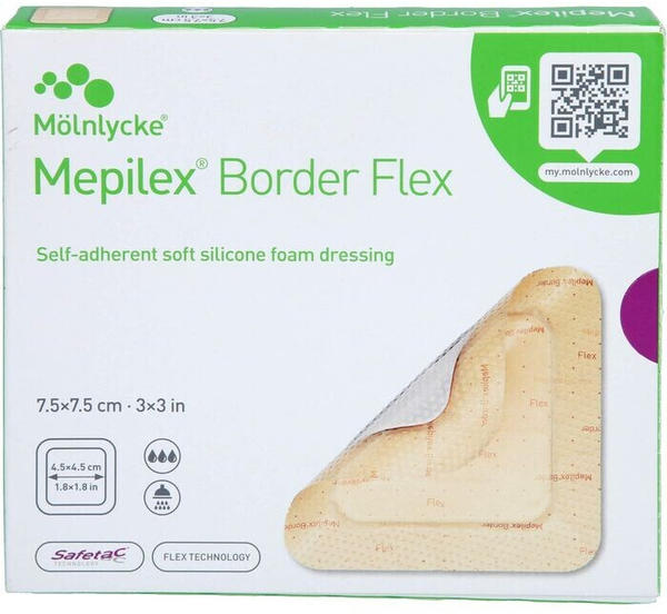 B2B Medical Mepilex Border Flex Schaumverband haft 7,5x7,5cm (5 Stk.)