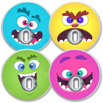MySweetStitch Freestyle Libre 3 Sensor Sticker Zuckermonster (4 Stk.)