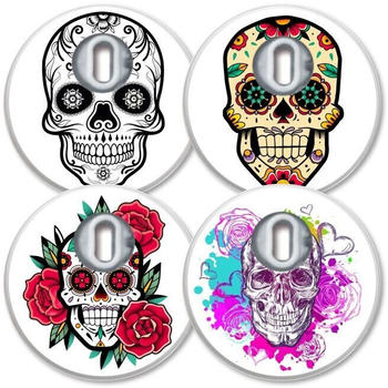 MySweetStitch Freestyle Libre 3 Sensor Sticker Flower Skull (4 Stk.)