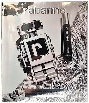 Paco Rabanne Phantom 2 Piece Gift Set: EDT 100ml - EDT 20ml Spray For Him Men