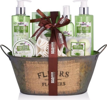 Brubaker Cosmetics Bath and Shower Set Aloe Vera - 11-Piece Gift Set in Vintage Bathtub