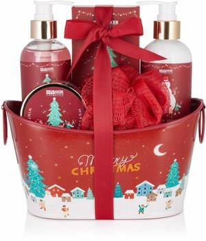Brubaker Cosmetics Winter Berry Fragrance 6-Piece Bath and Shower Set Gift Set for Women and Men