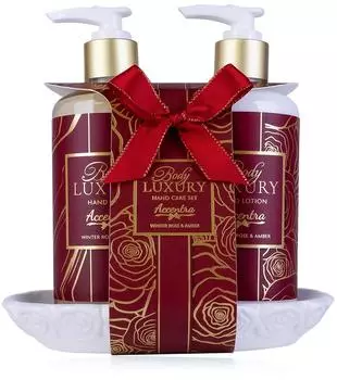 Accentra Handpflegeset Body Luxury auf keramikablage Duft: Winter Rose & A