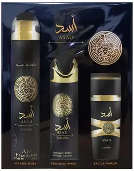 Lattafa Asad Set (EdP 100ml + #43 DS 200ml + #43 Lufterfrischer 300ml)