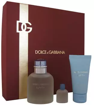Dolce & Gabbana Light Blue Pour Homme Eau de Toilette Gift Set 3 pcs (EDT 75ml + SG 50ml + EDT 5ml)