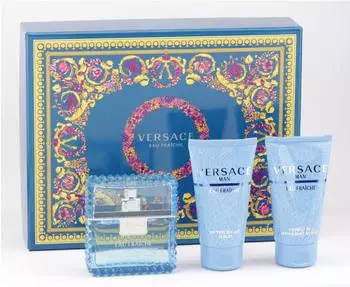 Versace Man Eau Fraîche Geschenkset EDT 50ml + Duschgel + Aftershave Balsam