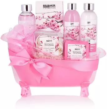 Brubaker Wellness-Geschenkset Kirschblüten Duft, 8-tlg., in Deko-Badewanne, rosa (KZ03012-408)