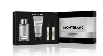 Montblanc Explorer Platinum Geschenkset, Eau de Parfum 100ml + 2x7,5ml + Duschgel 100ml