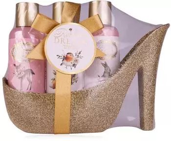 Accentra Romantic Dreams Bade-Pflegeset Duschgel, Bodylotion & Badesalz, Tea Rose & Velvet
