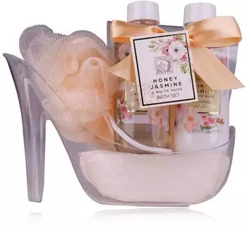 Accentra HONEY JASMINE Geschenkset Damen, Duschgel, Bodylotion & Badeschwamm (6057627)