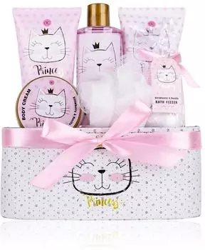 Accentra Princess Kitty Geschenkset, 7-teilig, Erdbeere & Vanille (6050752)