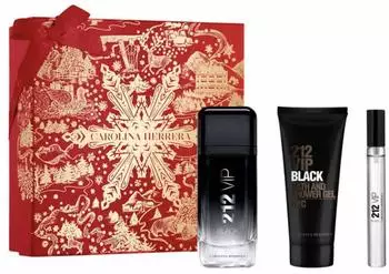 Carolina Herrera 212 VIP Black Men Eau de Parfum Geschenkset, 3-teilig