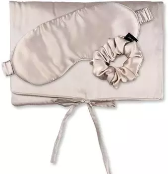Ailoria Travel Set Beauty M Tasche, Schlafmaske & Scrunchie aus Seide, beige (93401041-0)