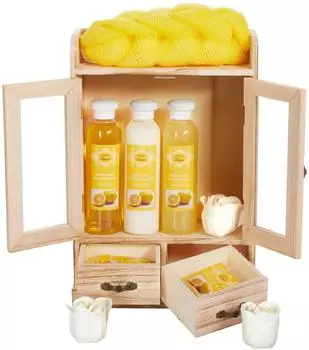 Brubaker Bade- und Pflegeset Lemon im Holzschrank, 10-teilig (BeautySchrank_Lemon_2099.00)