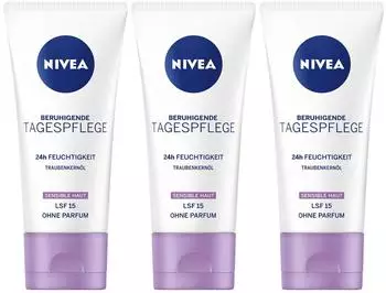 Nivea Tagespflege Essentials Feuchtigkeit & Sensitiv 50ml 3er-Pack (27064)