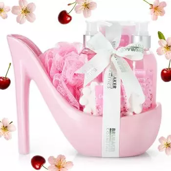 Brubaker Bade- & Duschset Kirschblüten Stiletto, 6-tlg. (VBRTY522)