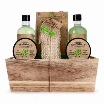 Accentra Geschenkset 'Olive' im Holzkorb, 6-teilig (6050754)