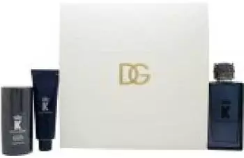 Dolce & Gabbana K Eau de Parfum Geschenkset Herren 100ml + Deodorant Stick 75g + Duschgel 50ml