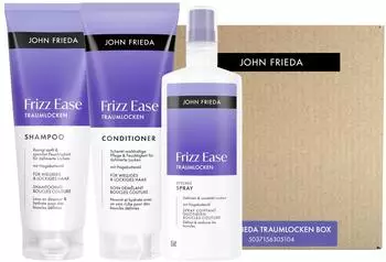 John Frieda 700ml Frizz Ease Traumlocken Box (Shampoo 250ml + Conditioner 250ml + Spray 200ml)