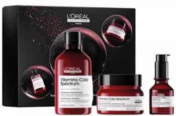 L'Or&eacute;al 600ml Serie Expert Vitamino Color Spectrum Trio Geschenkset (Shampoo 300ml + Maske 250ml + Serum 50ml)