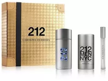 Carolina Herrera 212 NYC Men Eau de Toilette Set 100ml + 75ml Deodorant Stick + 10ml