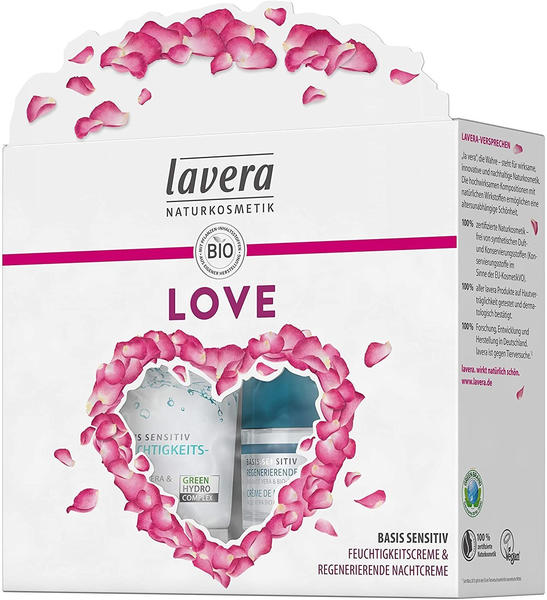 Lavera Geschenkset Love Basis Sensitive (Feuchtigkeitscreme + Regenerierende Nachtcreme)