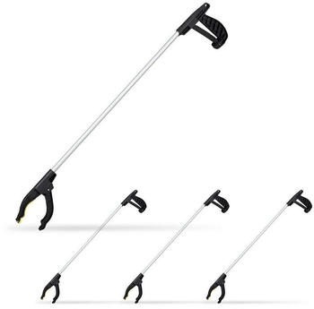 Relaxdays Aluminium Greifhilfe für 76 cm silber/schwarz (4 Stk.)