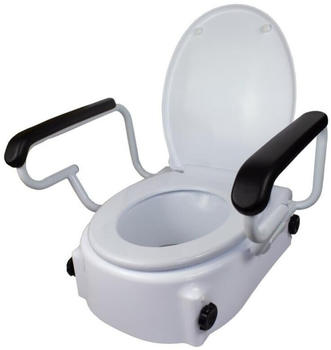 Mobiclinic Tajo Toilettensitzerhöhung mit Armlehnen weiß 19 cm