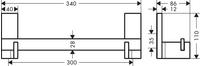 Axor Universal Rectangular Haltegriff nickel gebürstet (42613820)