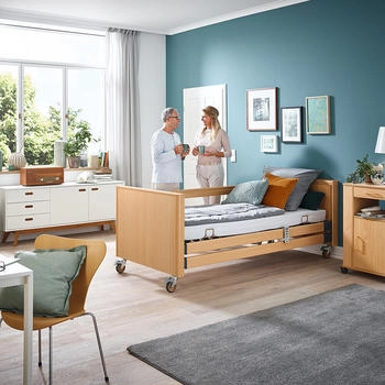 Burmeier Dali Pflegebett mit Holzfederleisten